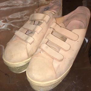 Pink Suede Adidas x Sam Smith Velcro trainers